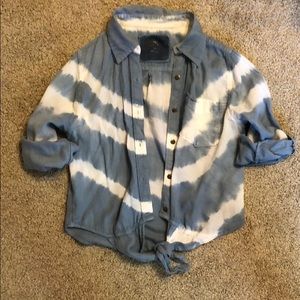 Arizona button down crop top with tie